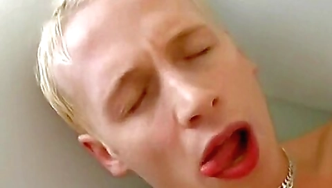 Blond-haired Twink Stroking His Really Meaty Cock